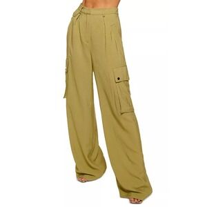 Ramy Brook Women Pants Size 4 Emil Cargo Wide Leg Relax Baggy High‎ Rise